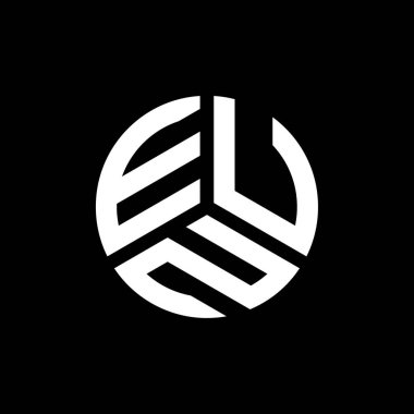 Beyaz arka planda EUN mektup logosu tasarımı. EUN yaratıcı harflerin baş harfleri logo kavramı. EUN mektup tasarımı.