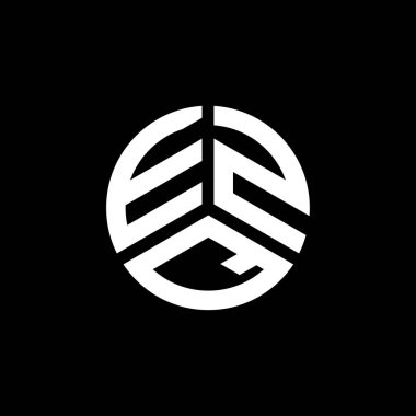 Beyaz arka planda EZQ harfi logo tasarımı. EZQ yaratıcı harflerin baş harfleri logo kavramı. EZQ harf tasarımı.