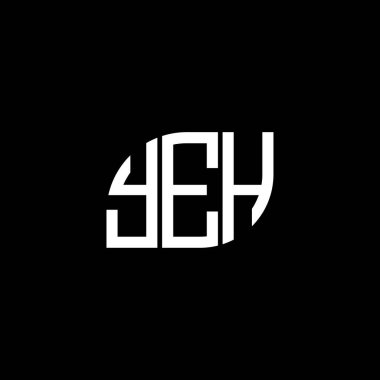 Evet, siyah arkaplandaki harf logosu tasarımı. Yaratıcı harflerin baş harfleri logo konsepti. EVET harf tasarımı.