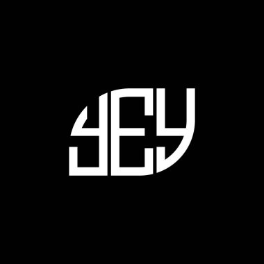 Siyah arka planda YEY harfi logo tasarımı. Yaratıcı harflerin baş harfleri logo konsepti. YEY harf tasarımı.