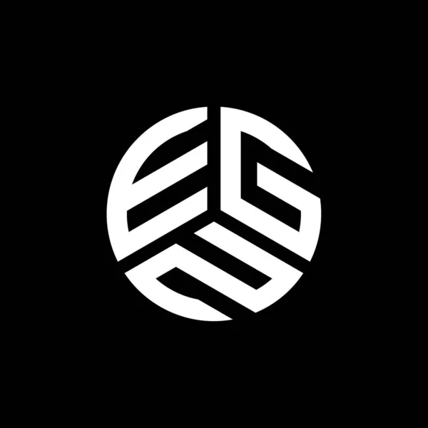 白を基調としたEgnレターロゴデザイン Egnクリエイティブイニシャルレターロゴコンセプト 遺伝子文字のデザイン — ストックベクタ