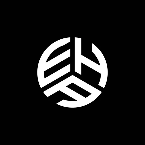 Beyaz Arka Planda Eha Harf Logosu Tasarımı Eha Yaratıcı Harfler — Stok Vektör