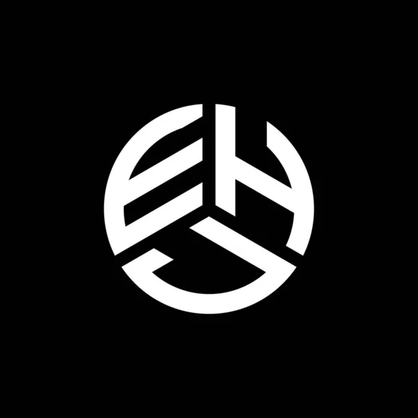Logo Lettera Ehj Disegno Sfondo Bianco Ehj Creativo Iniziali Lettera — Vettoriale Stock