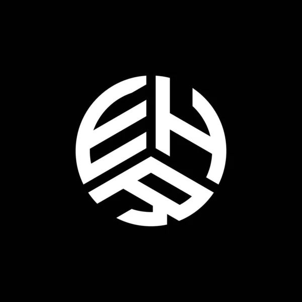 Beyaz Arka Planda Ehr Harf Logosu Tasarımı Ehr Yaratıcı Harflerin — Stok Vektör
