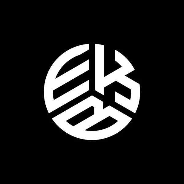Ekb Дизайн Логотипу Букви Білому Тлі Творчі Ініціали Ekb Мають — стоковий вектор