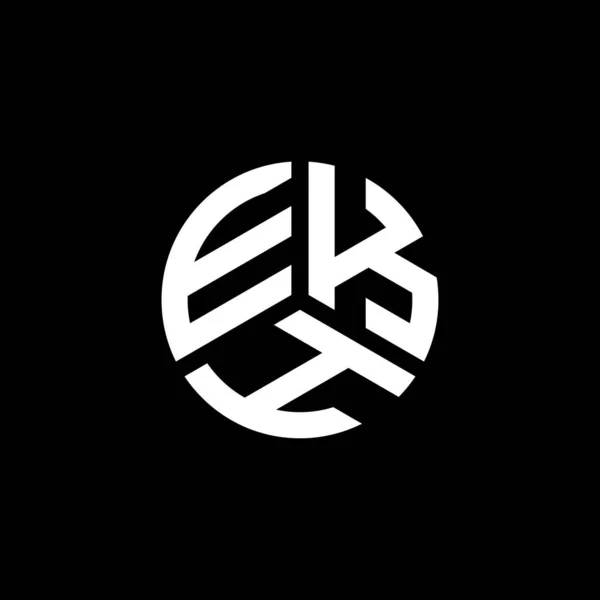 Дизайн Логотипа Ekh Белом Фоне Концепция Логотипа Ekh Creative Initials — стоковый вектор