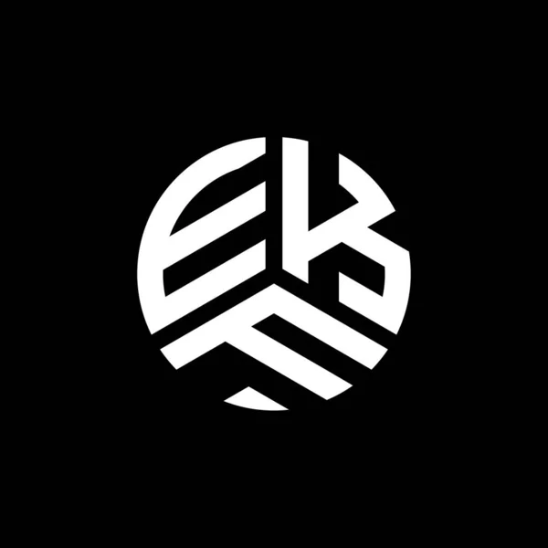 Diseño Del Logotipo Letra Ekf Sobre Fondo Blanco Ekf Iniciales — Archivo Imágenes Vectoriales