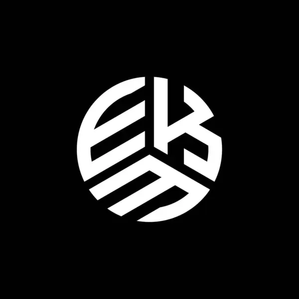 Diseño Del Logotipo Letra Ekm Sobre Fondo Blanco Ekm Iniciales — Archivo Imágenes Vectoriales