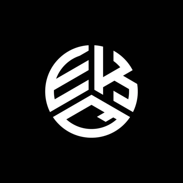 Дизайн Логотипа Ekq Белом Фоне Концепция Логотипа Ekq Creative Initials — стоковый вектор