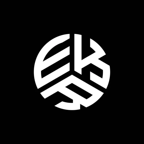 Diseño Del Logotipo Letra Ekr Sobre Fondo Blanco Ekr Iniciales — Vector de stock