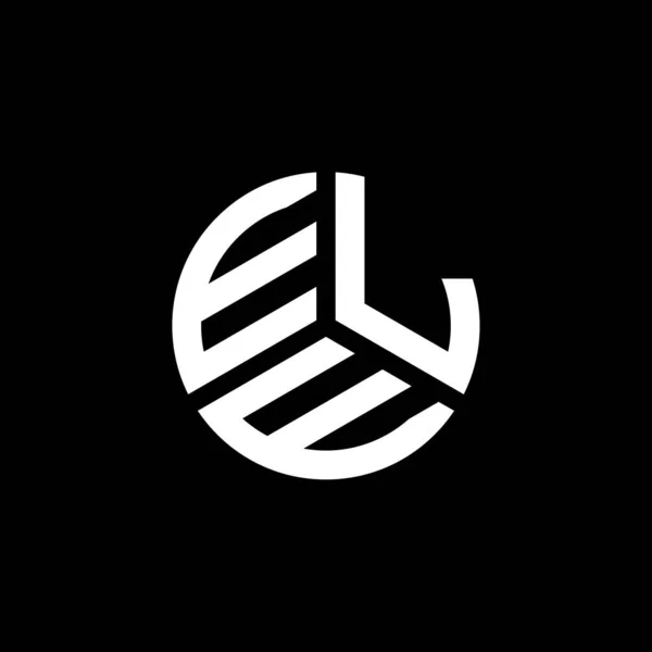 Ele Letter Logo Ontwerp Witte Achtergrond Ele Creatieve Initialen Letter — Stockvector