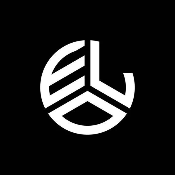 Elo Logo Ontwerp Witte Achtergrond Elo Creatieve Initialen Letter Logo — Stockvector