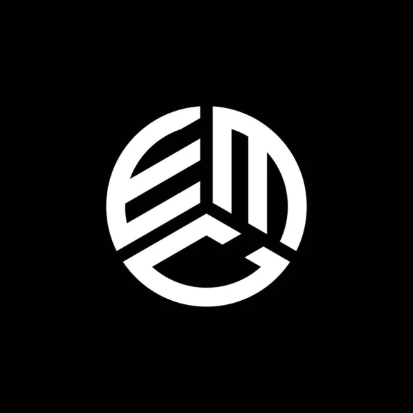 Emc Lettre Logo Design Sur Fond Blanc Emc Initiales Créatives — Image vectorielle