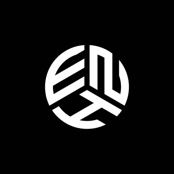 Diseño Del Logotipo Carta Enh Sobre Fondo Blanco Enh Iniciales — Archivo Imágenes Vectoriales