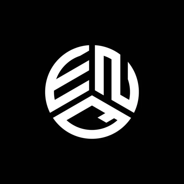 Enq Brev Logotyp Design Vit Bakgrund Enq Kreativa Initialer Brev — Stock vektor