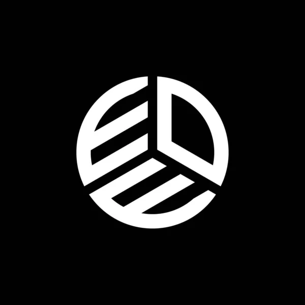 Beyaz Arka Planda Eoe Harf Logosu Tasarımı Eoe Yaratıcı Harflerin — Stok Vektör