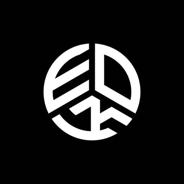 Beyaz Arkaplanda Eok Harf Logosu Tasarımı Eok Yaratıcı Harfler Logosu — Stok Vektör