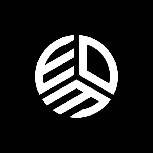 Beyaz Arka Planda Eom Harf Logosu Tasarımı Eom Yaratıcı Harflerin — Stok Vektör