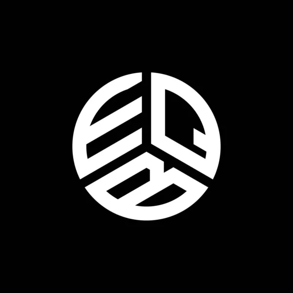 Beyaz Arka Planda Eqb Harfi Logo Tasarımı Eqb Yaratıcı Harflerin — Stok Vektör