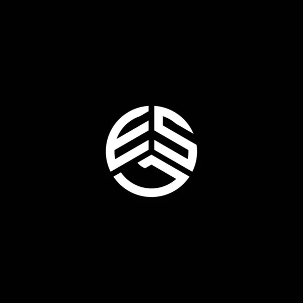 Projeto Logotipo Carta Esl Fundo Branco Esl Iniciais Criativas Conceito — Vetor de Stock