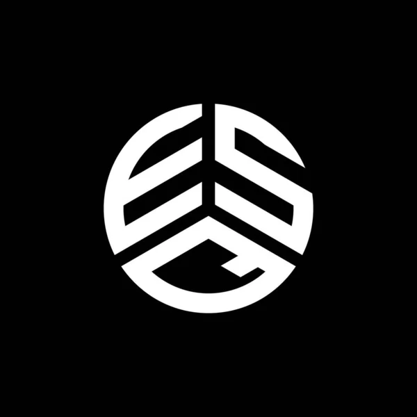 Beyaz Arka Planda Esq Harfi Logo Tasarımı Esq Yaratıcı Harflerin — Stok Vektör