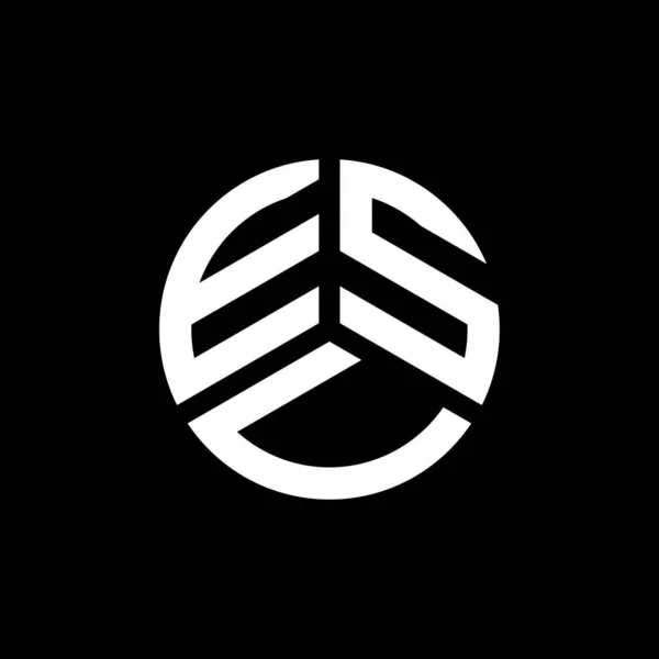 Esu Lettre Logo Design Sur Fond Blanc Esu Initiales Créatives — Image vectorielle