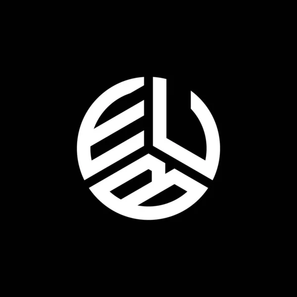 Projekt Logo Litery Eub Białym Tle Pomysł Logo Kreatywnych Inicjałów — Wektor stockowy