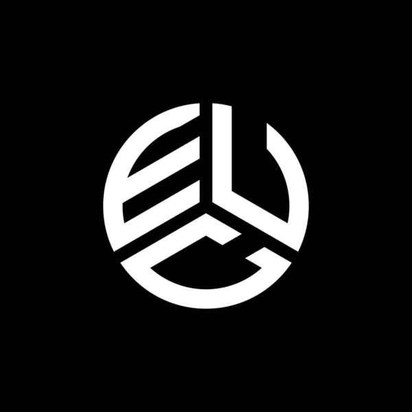 Projekt Logo Litery Euc Białym Tle Koncepcja Logo Kreatywnych Inicjałów — Wektor stockowy