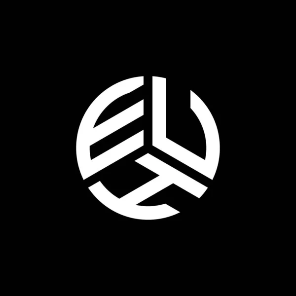 Projekt Logo Litery Euh Białym Tle Euh Twórcze Inicjały Litera — Wektor stockowy