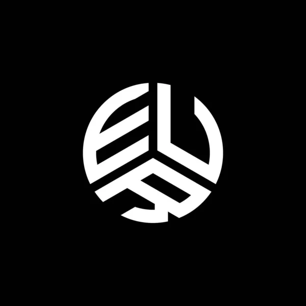 Projekt Logo Litery Eur Białym Tle Pomysł Logo Kreatywnych Inicjałów — Wektor stockowy