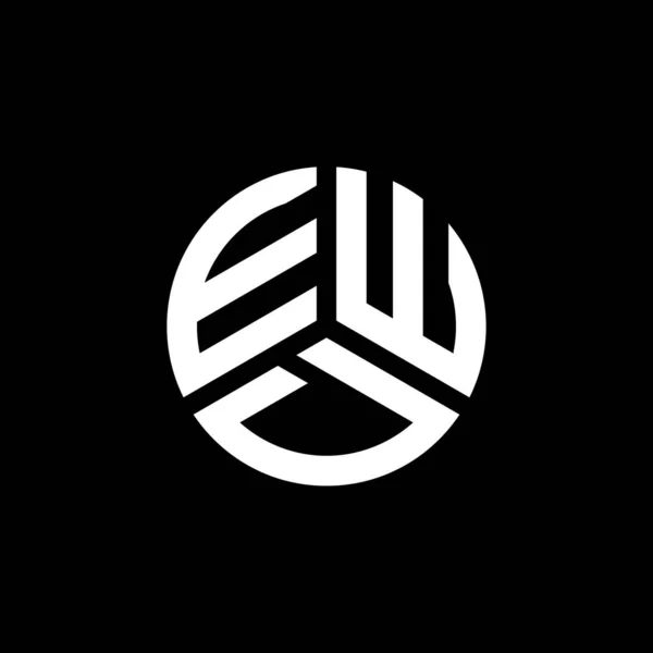 Дизайн Логотипа Ewd Белом Фоне Концепция Логотипа Инициалами Ewd Дизайн — стоковый вектор