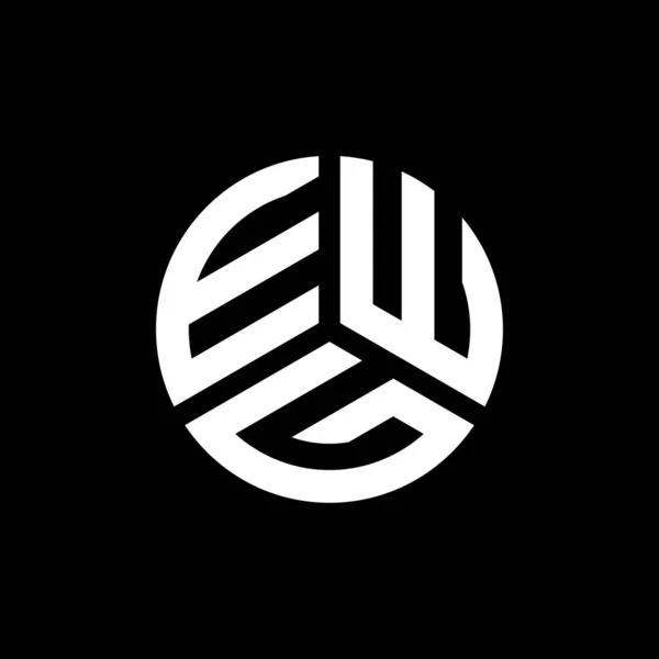 Projekt Logo Litery Ewg Białym Tle Kreatywne Inicjały Ewg Koncepcja — Wektor stockowy