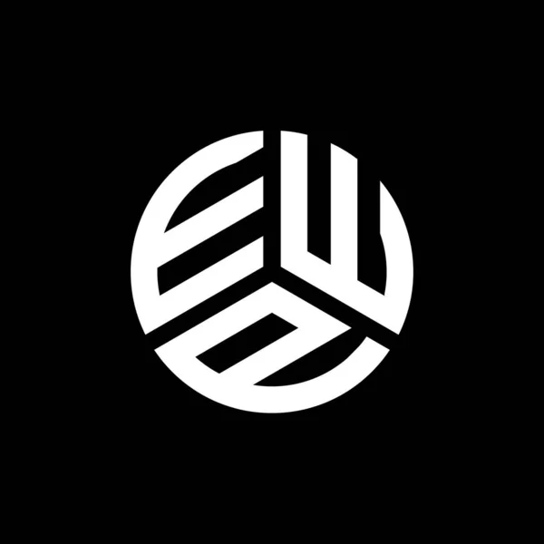 Logo Lettera Ewp Sfondo Bianco Ewp Creativo Iniziali Lettera Logo — Vettoriale Stock