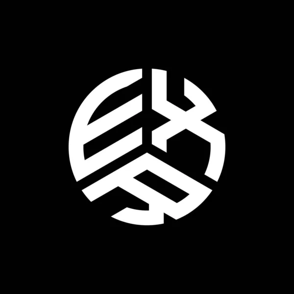 Beyaz Arkaplanda Exr Harf Logosu Tasarımı Exr Yaratıcı Harflerin Baş — Stok Vektör