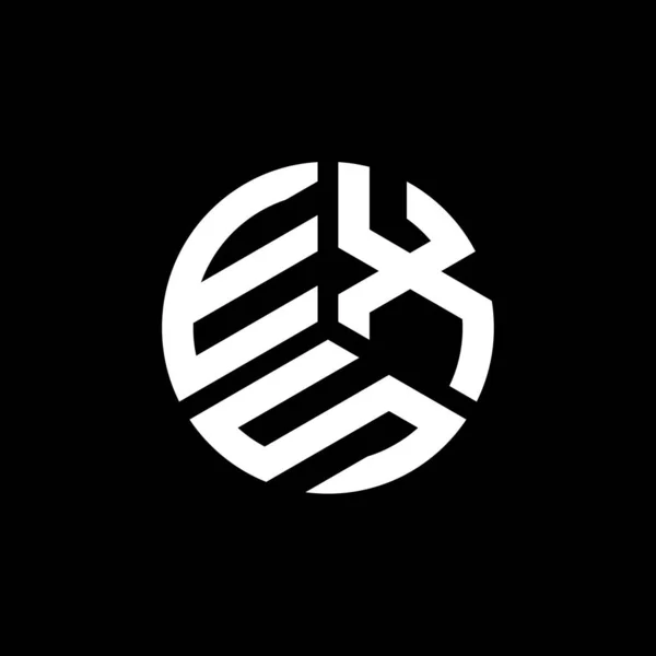 Beyaz Arkaplanda Exs Harfi Logo Tasarımı Exs Yaratıcı Harflerin Baş — Stok Vektör