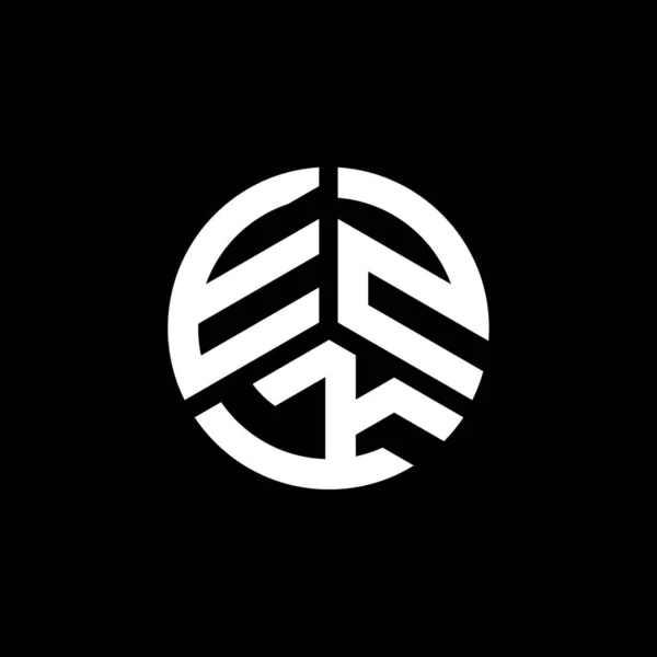 Ezk Lettre Logo Design Sur Fond Blanc Ezk Initiales Créatives — Image vectorielle