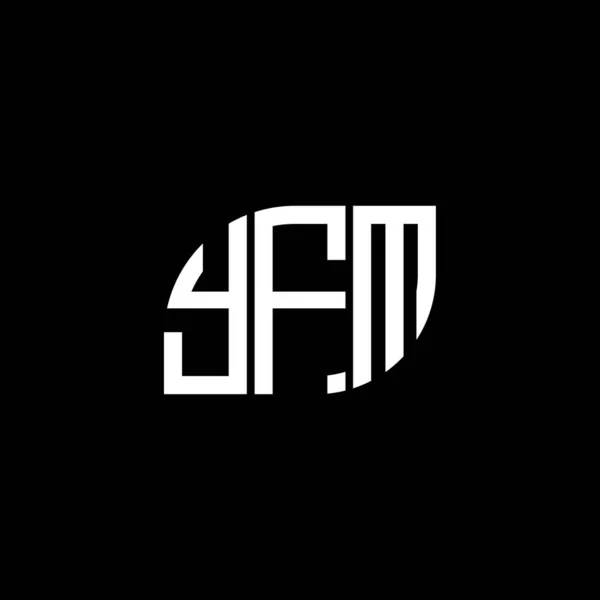 Yfm Letter Logo Ontwerp Zwarte Achtergrond Yfm Creatieve Initialen Letter — Stockvector