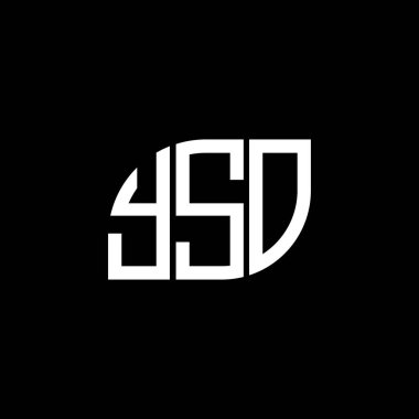 Siyah arka planda YSO harf logosu tasarımı. YSO yaratıcı harfler logosu konsepti. YSO harf tasarımı.