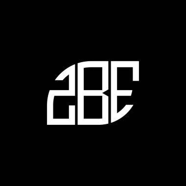 Siyah arka planda ZBE harfi logo tasarımı. ZBE yaratıcı harflerin baş harfleri logo kavramı. ZBE harf tasarımı.