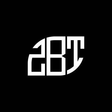 Siyah arkaplanda ZBT harf logosu tasarımı. ZBT yaratıcı harflerin baş harfleri logo kavramı. ZBT harf tasarımı.