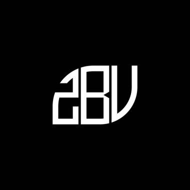 Siyah arkaplanda ZBV harf logosu tasarımı. ZBV yaratıcı harflerin baş harfleri logo kavramı. ZBV harf tasarımı.