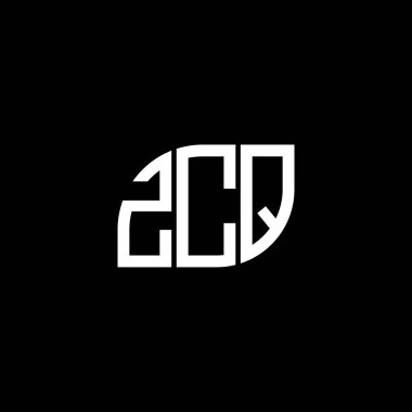 Siyah arka planda ZCQ harfi logo tasarımı. ZCQ yaratıcı harflerin baş harfleri logo kavramı. ZCQ harf tasarımı.