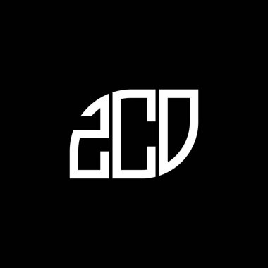 Siyah arka planda ZCO harf logosu tasarımı. ZCO yaratıcı harflerin baş harfleri logo kavramı. ZCO harf tasarımı.