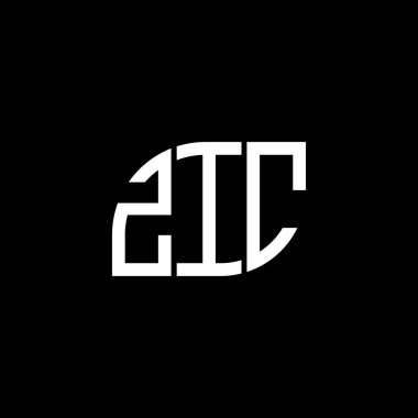 Siyah arkaplan üzerine ZIC harf logosu tasarımı. ZIC yaratıcı harflerin baş harfleri logo kavramı. ZIC harf tasarımı.