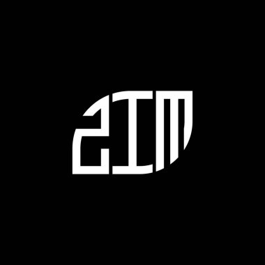 Siyah arkaplanda ZIM harfi logo tasarımı. ZIM yaratıcı harf logosu konsepti. ZIM harf tasarımı.