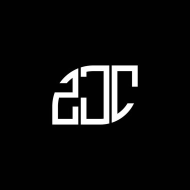 Siyah arka planda ZJC harf logosu tasarımı. ZJC yaratıcı harflerin baş harfleri logo kavramı. ZJC harf tasarımı.