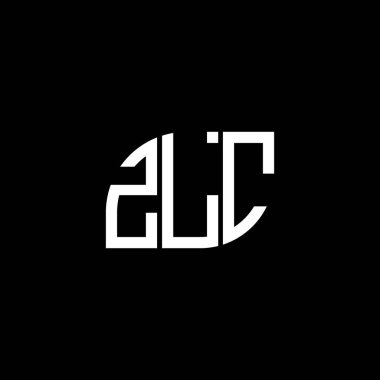 Siyah arka planda ZLC harf logosu tasarımı. ZLC yaratıcı harflerin baş harfleri logo kavramı. ZLC harf tasarımı.