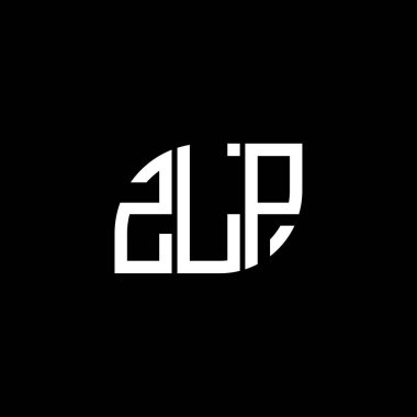 Siyah arkaplanda ZLP harf logosu tasarımı. ZLP yaratıcı harflerin baş harfleri logo kavramı. ZLP harf tasarımı.
