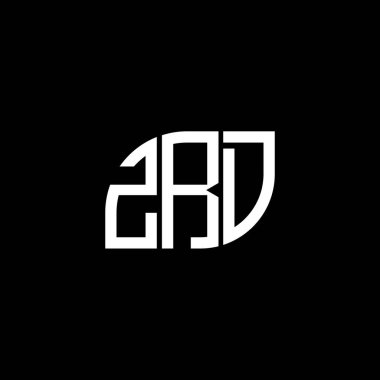 Siyah arkaplanda ZRD harf logosu tasarımı. ZRD yaratıcı harflerin baş harfleri logo kavramı. ZRD harf tasarımı.
