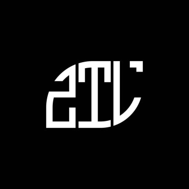 Siyah arkaplanda ZTL harf logosu tasarımı. ZTL yaratıcı harflerin baş harfleri logo kavramı. ZTL harf tasarımı.